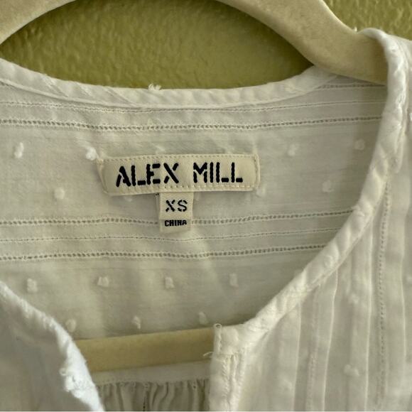 Alex Mill Easy Popover Blouse in White Size XS - Picture 2 of 4